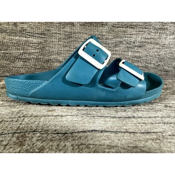 Birkenstock Arizona Essentials EVA slides sandals 38 US 7 wmn Turquoise blue - Picture 5 of 11